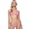 PQ Swim Embroidered Triangle Top In Azalea -Sunflair Verkäufe atri