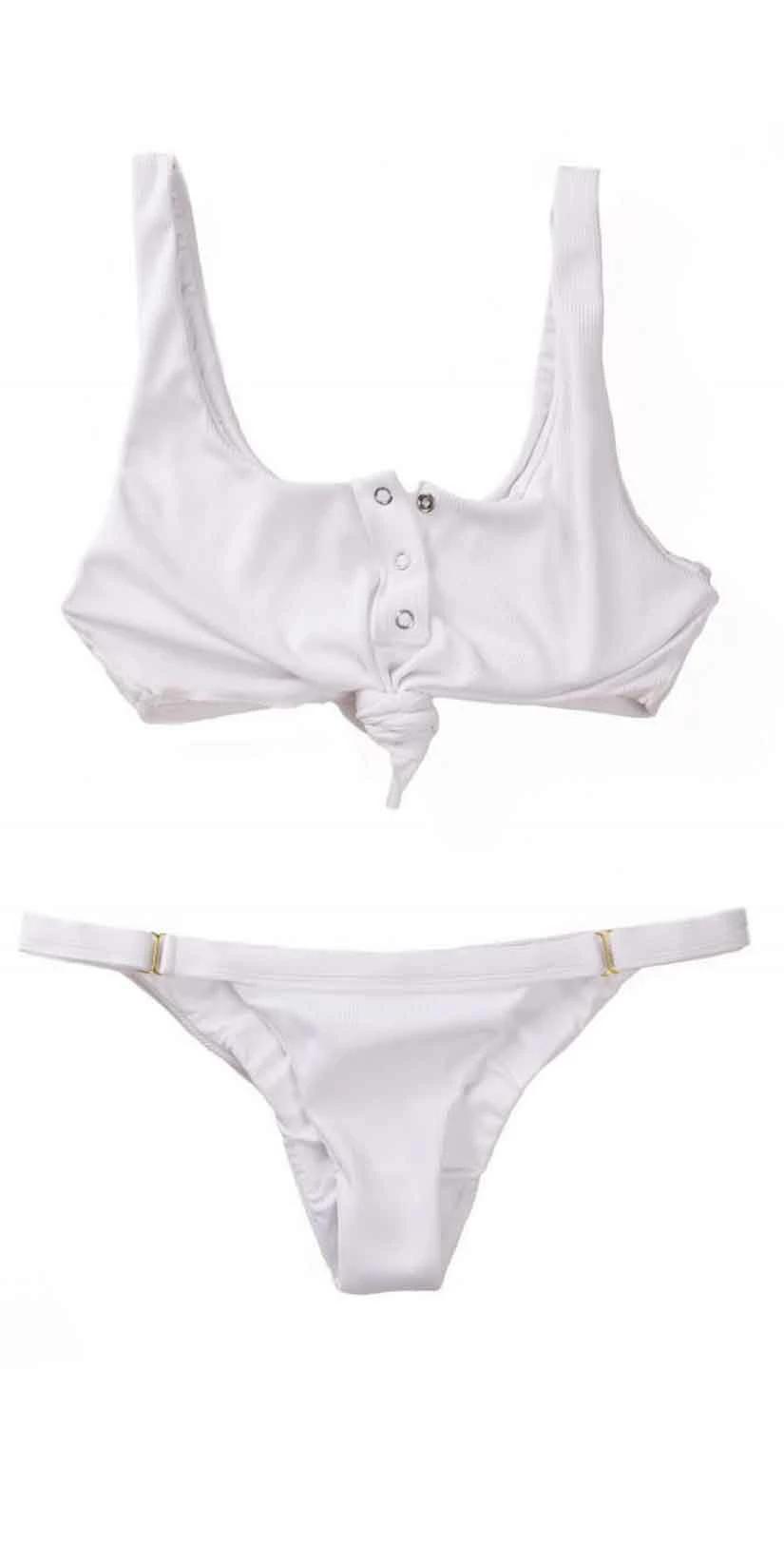 The Beach Bunny Rib Knot Bralette Bikini In White 5 The Beach Bunny Rib Knot Bralette Bikini In White – Bild 3