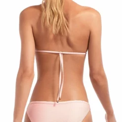 Vitamin A BioRib Luciana Full Cut Bikini Bottom In Perla Rose