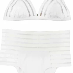 Beach Bunny Sheer Addiction High Waist Bikini Bottom In White -Sunflair Verkäufe beachbunny 2018 sheer addiction b16125t1b0 white prod 1 4