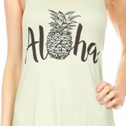 Bear Dance Aloha Tee With Pineapple In Light Green G1024