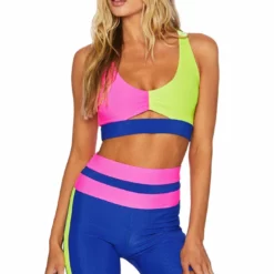 Beach Riot Mila Top In Electric Beach Colorblock