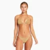 Vitamin A Gia Triangle Top- Golden Glow Metallic