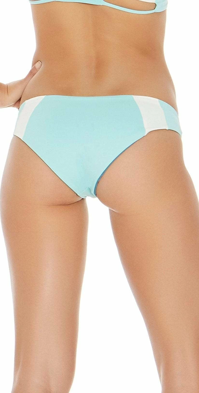 L Space Mia Color Block Reversible Bottom In Light Turquoise CBMAC16-LIT 3 L Space Mia Color Block Reversible Bottom In Light Turquoise CBMAC16-LIT