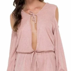 Luli Fama Sabor Romper In Rose Silver