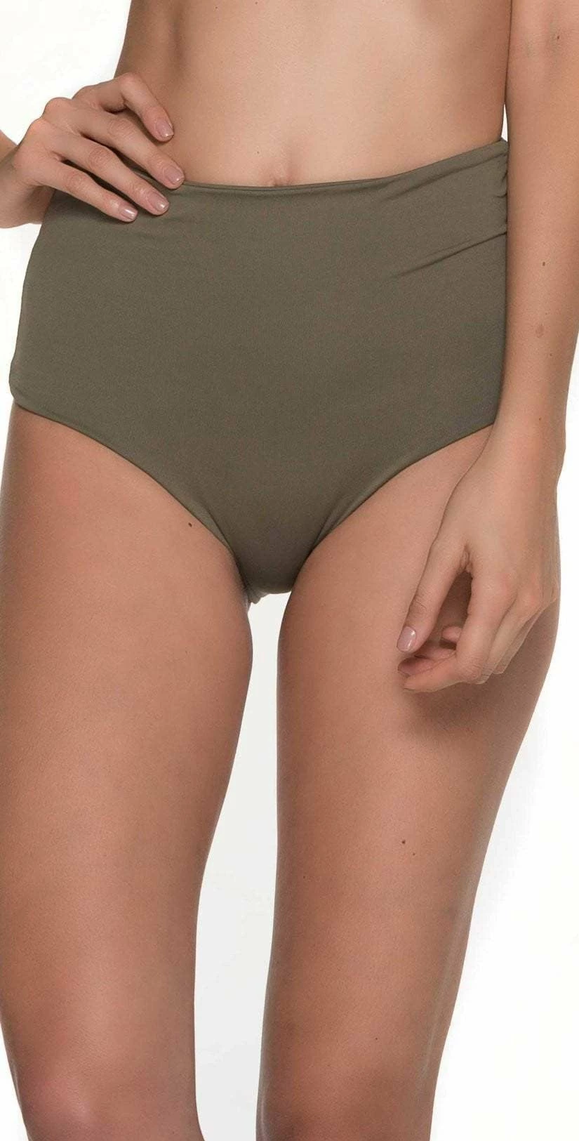 Malai Must Fishbone High Waist Bottom In Army Green B00371-ARMY 5 Malai Must Fishbone High Waist Bottom In Army Green B00371-ARMY – Bild 3