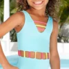 Little Peixoto Girls Jade One Piece In Mint Breeze 51706-S64 -Sunflair Verkäufe mint jade one piece little peixoto51706 S64 THE JADE MINT