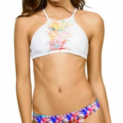 PilyQ Lanai Hudson High Neck Bikini Top