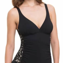 Profile By Gottex Allure Skirted One Piece In Black E846-2D05-001
