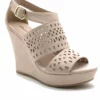Qupid Shoes Lena Perforated Strappy Wedge In Nude LENA-619 NUDE -Sunflair Verkäufe qupid shoes 2018 LENA 619 NUDE NUBUCK PU 1 grande43 9a2bc35c e8a8 4deb 8313 543d8c0c8729