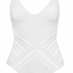 Robin Piccone Clarissa V Neck Crochet One Piece In White 180311-WHT -Sunflair Verkäufe robin piccone180311 WHITE FRONT 1024x1024 519c4d05 08ee 44c0 a877 3bc2f243f60d