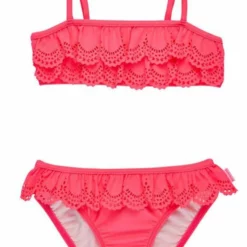 Seafolly Girls Jewel Cove Ruffle Bikini Set In Pink Soda 26116T