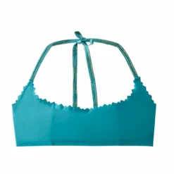 PilyQ Sea Shine Reversible Zig Zag Bikini Top -Sunflair Verkäufe solid blue sideR18 FLAT 02 SEA 157BREVERSE