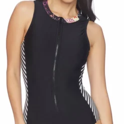 Splendid Electric Bloom Zip Front One Piece SP52558-MLT